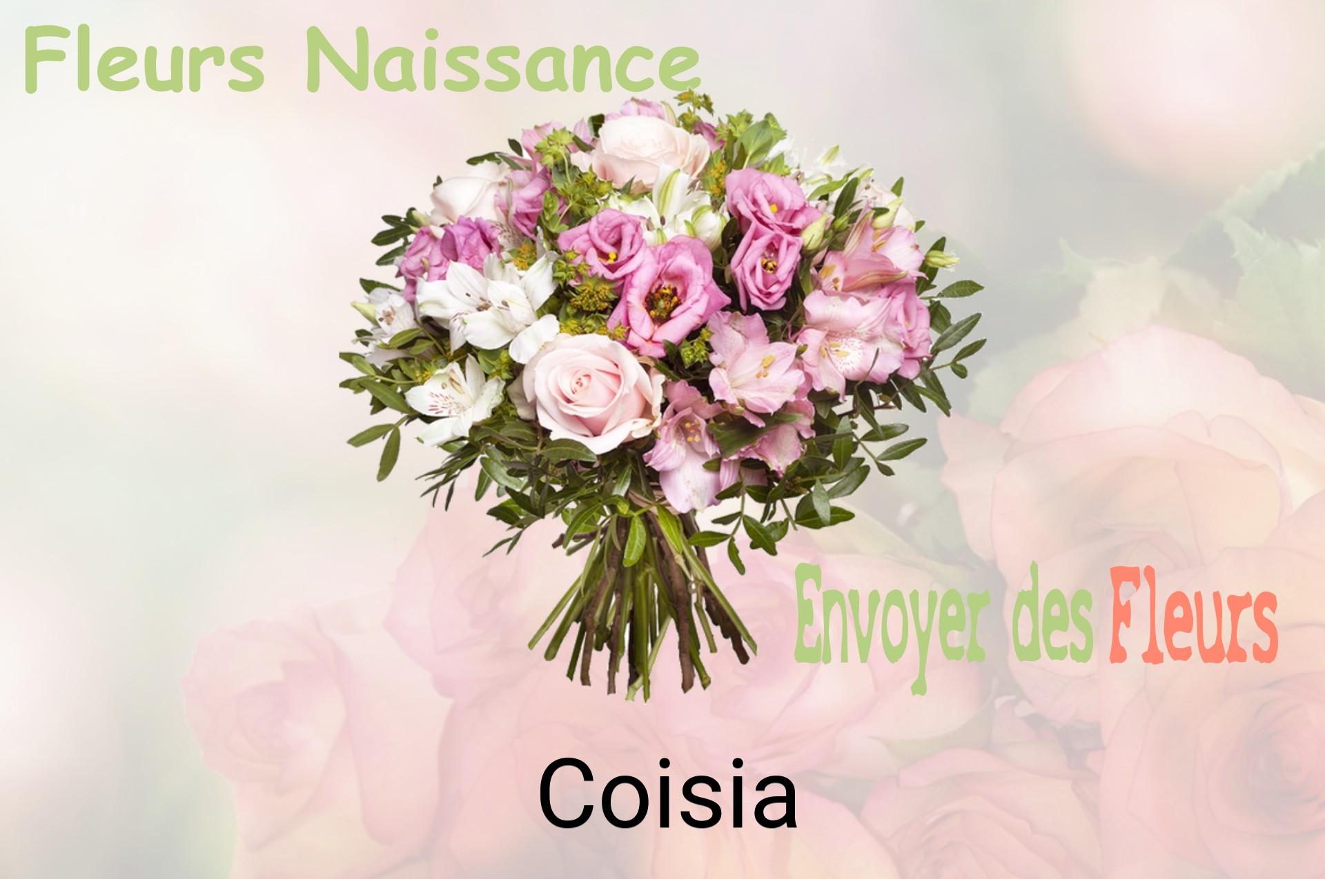 Bouquet de fleurs de naissance livré à Coisia